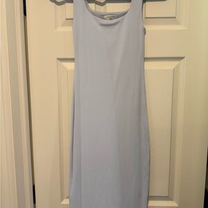 Blue contour square neck dress 2xs